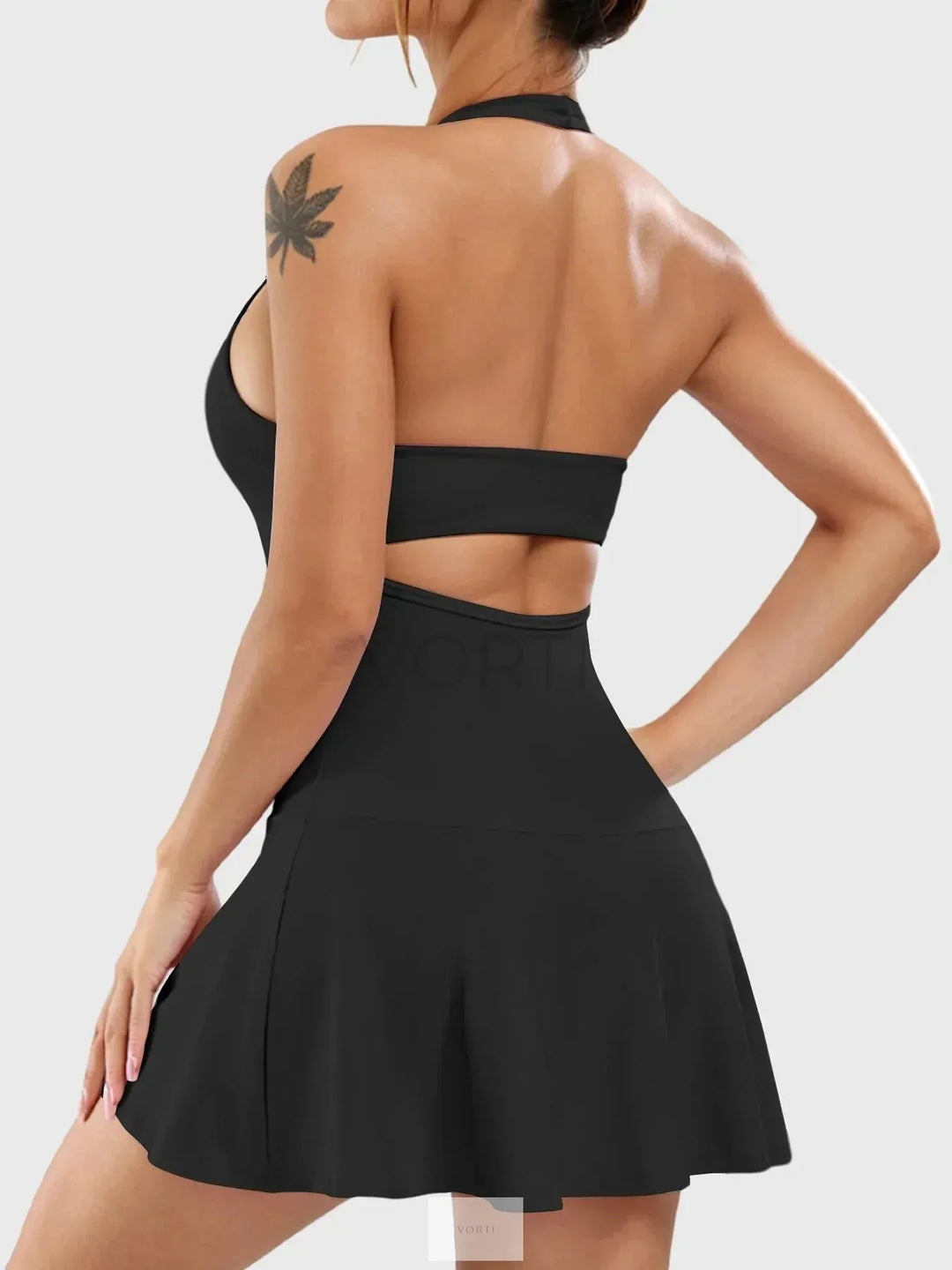Vorti Open Back Halter Tennis Dress