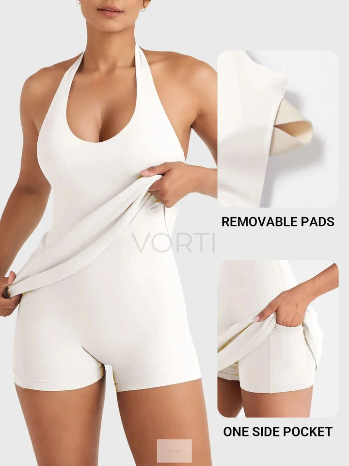 Vestido de Ténis Halter Vorti Azul Celeste