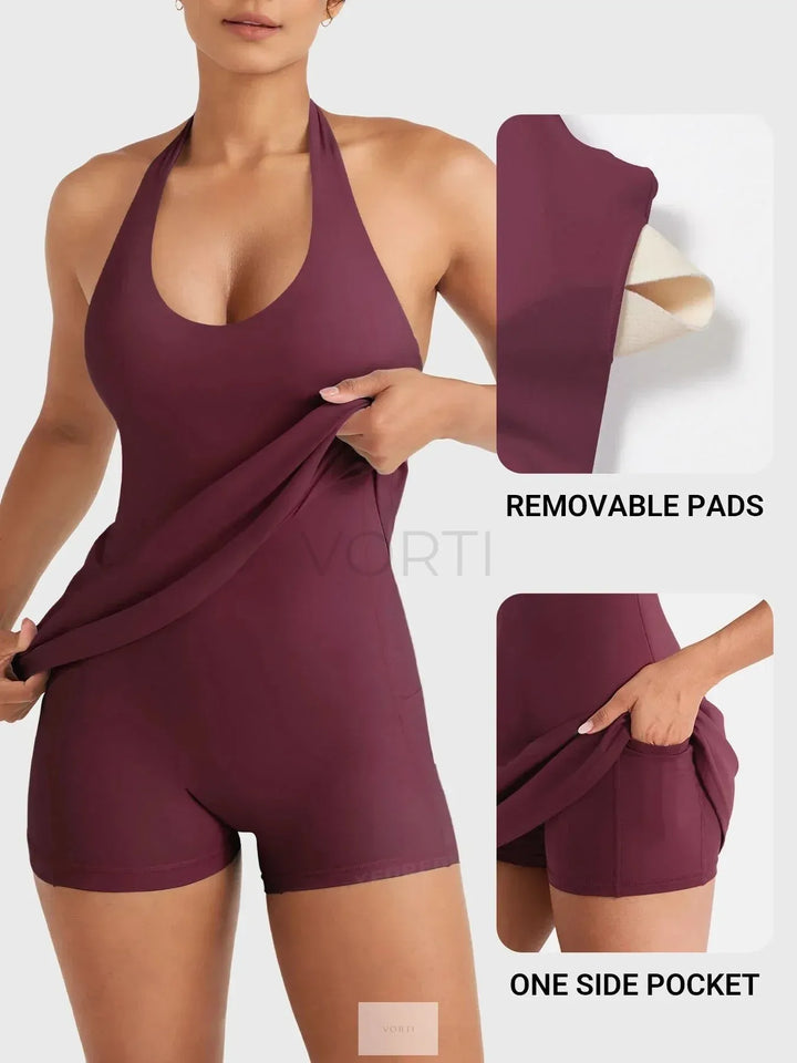 Vestido de Ténis Halter Vorti Azul Celeste