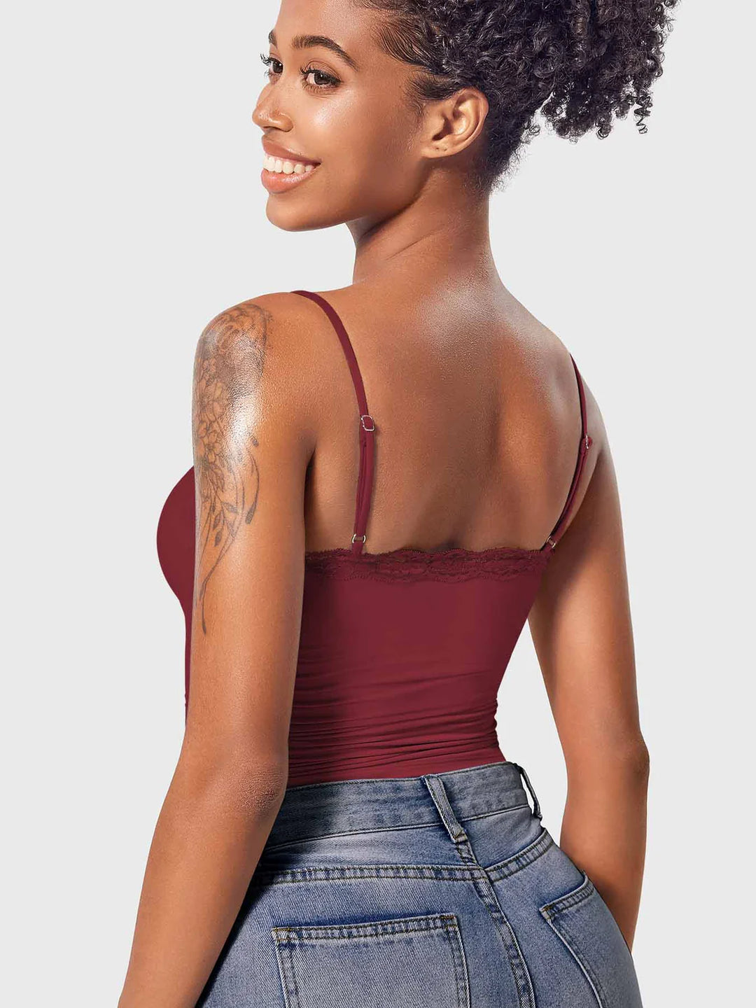 Vorti Annabely Square Neck Lace Tank