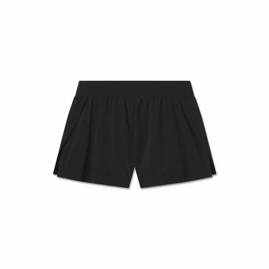 W026. Aerotex™ Side Split Run Short - Black