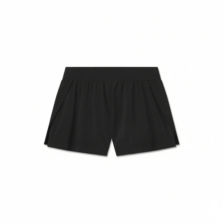 Vorti Side Split Run Short - Black