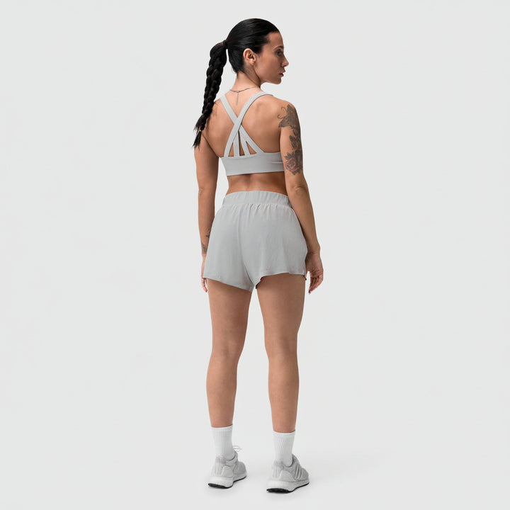Vorti Side Split Run Short - Slate Grey