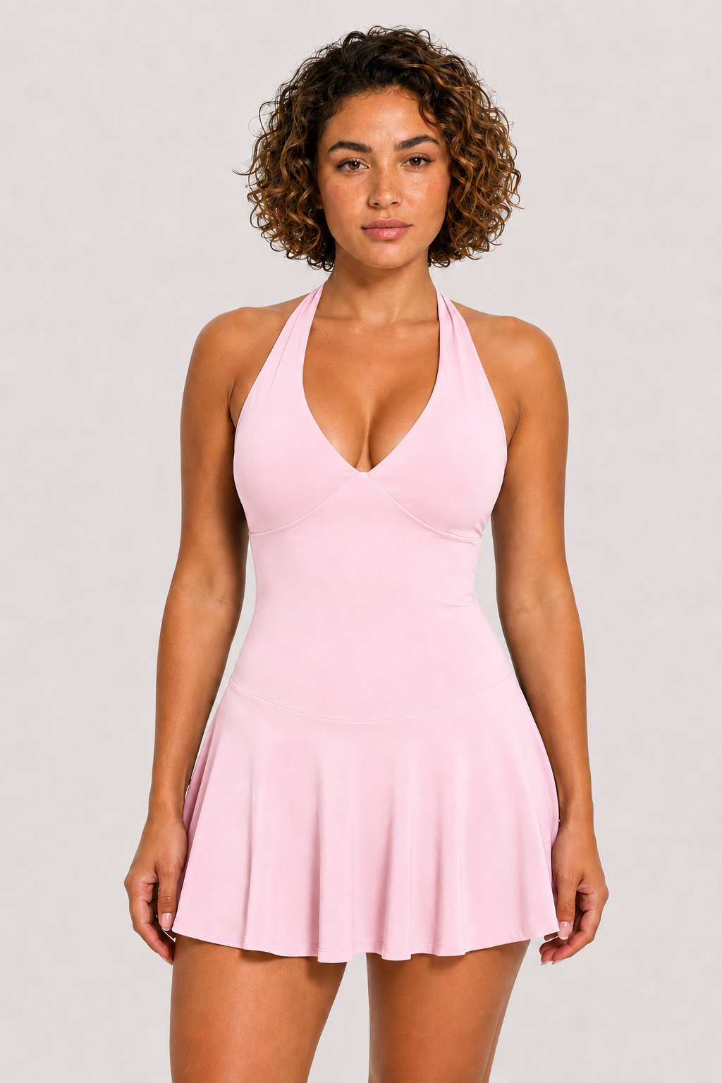 Vorti Open Back Halter Tennis Dress