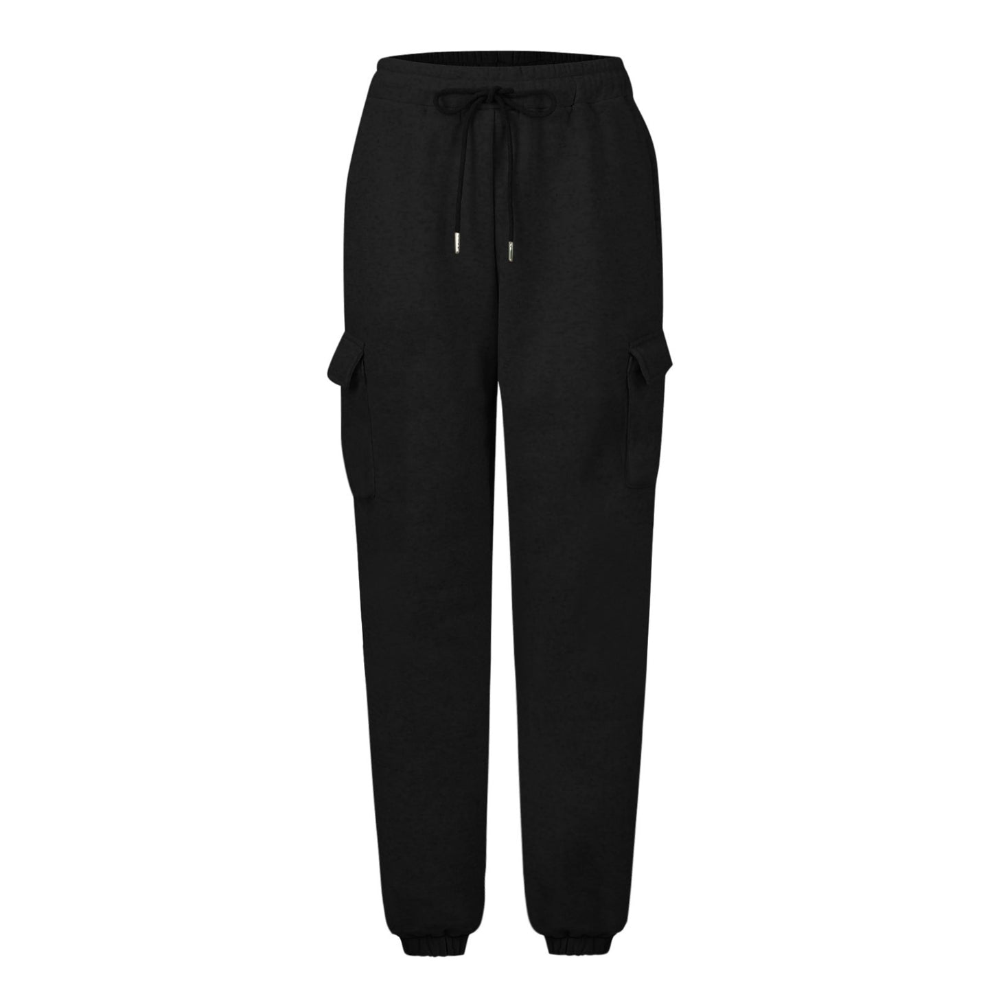 Vorti Oversized Cargo Joggers with Pockets Black