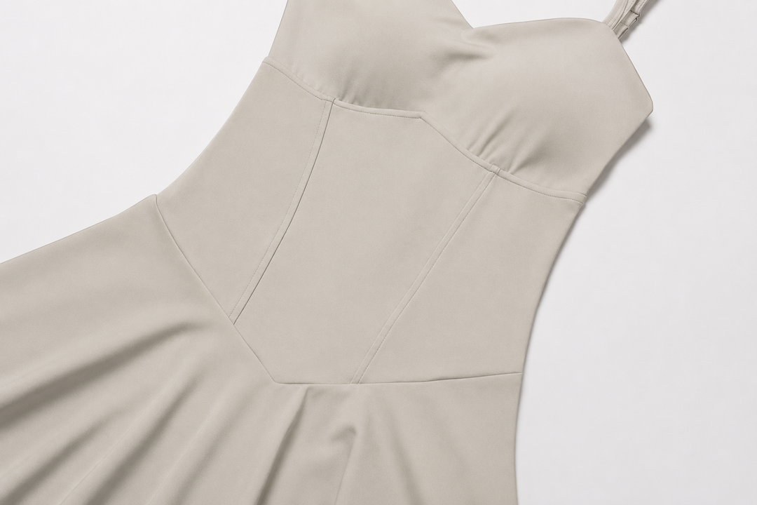 Vestido Deportivo Ajustado con Tirantes y Shorts Integrados para Mujer