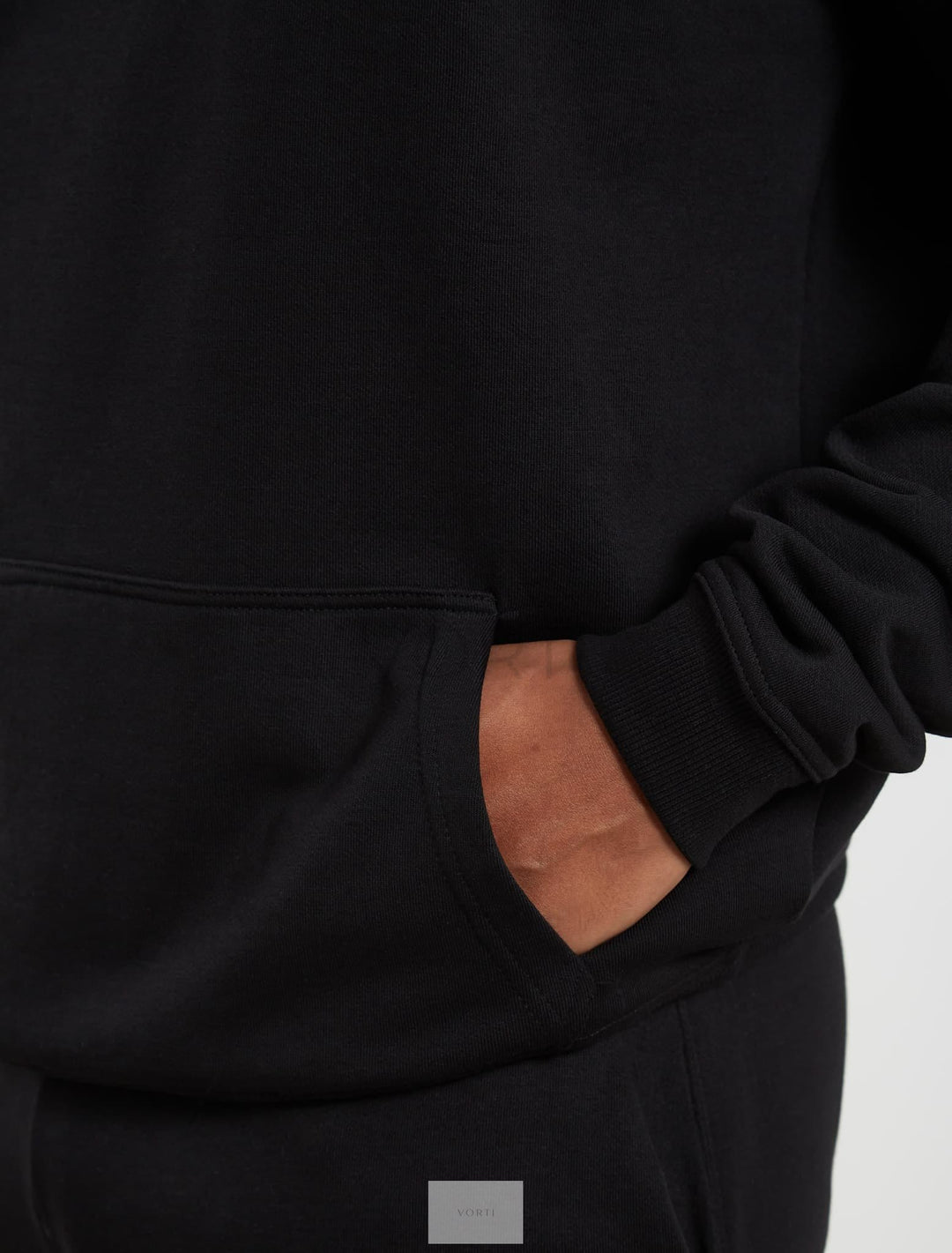 Vorti Core Loopback Hoodie - Black