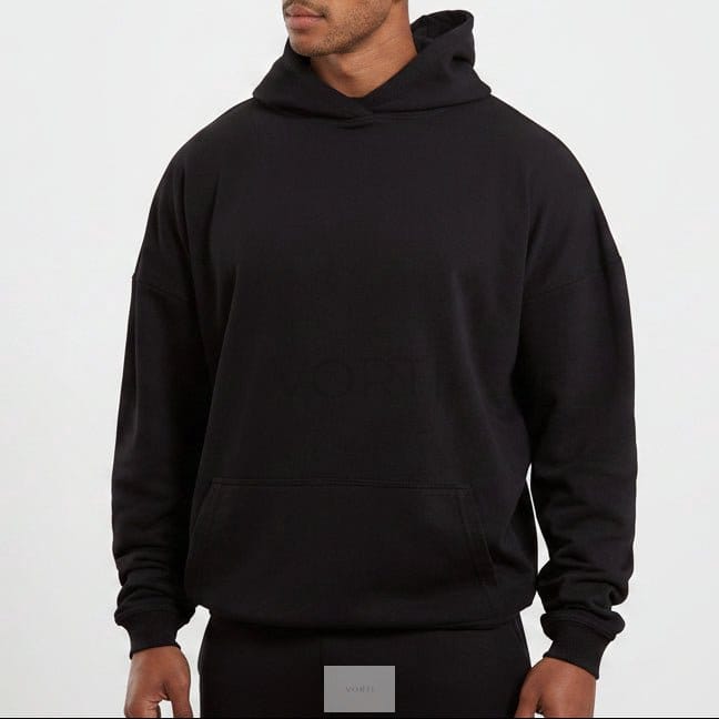 Vorti Core Loopback Hoodie - Black