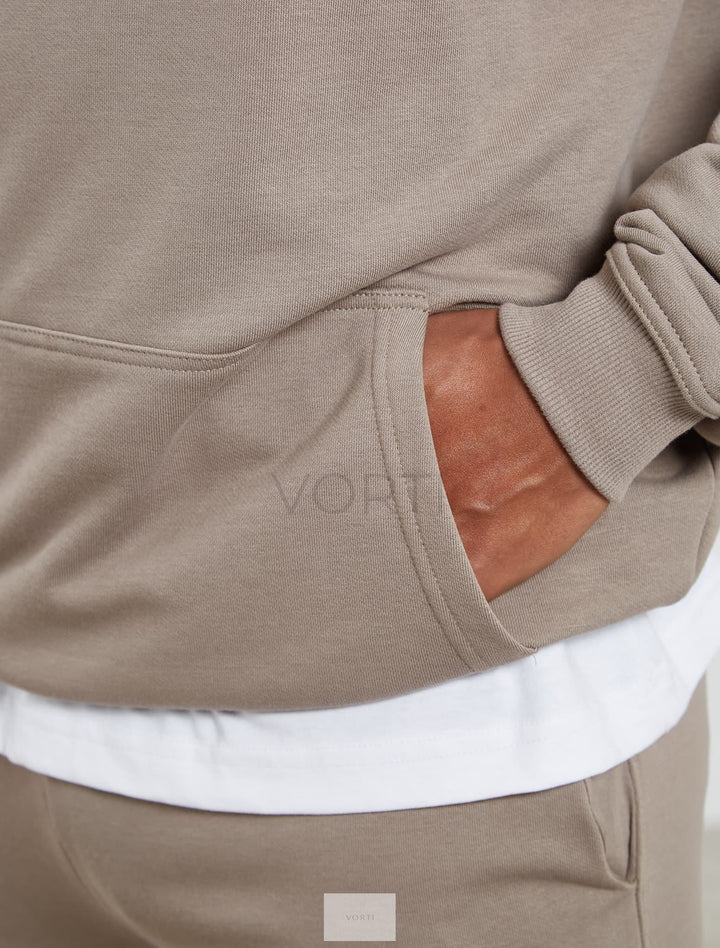 Vorti Core Loopback Hoodie - Taupe