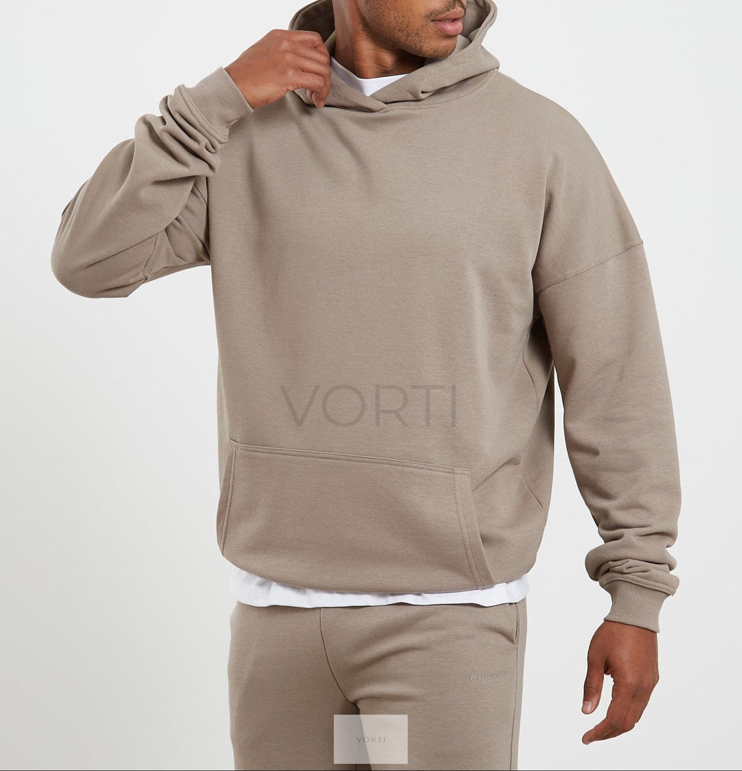Vorti Core Loopback Hoodie - Taupe