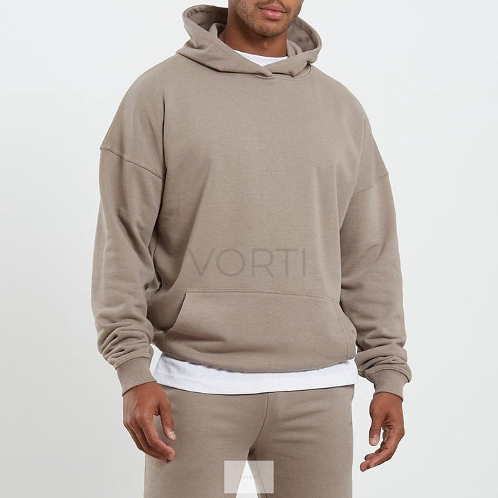 Vorti Core Loopback Hoodie - Taupe