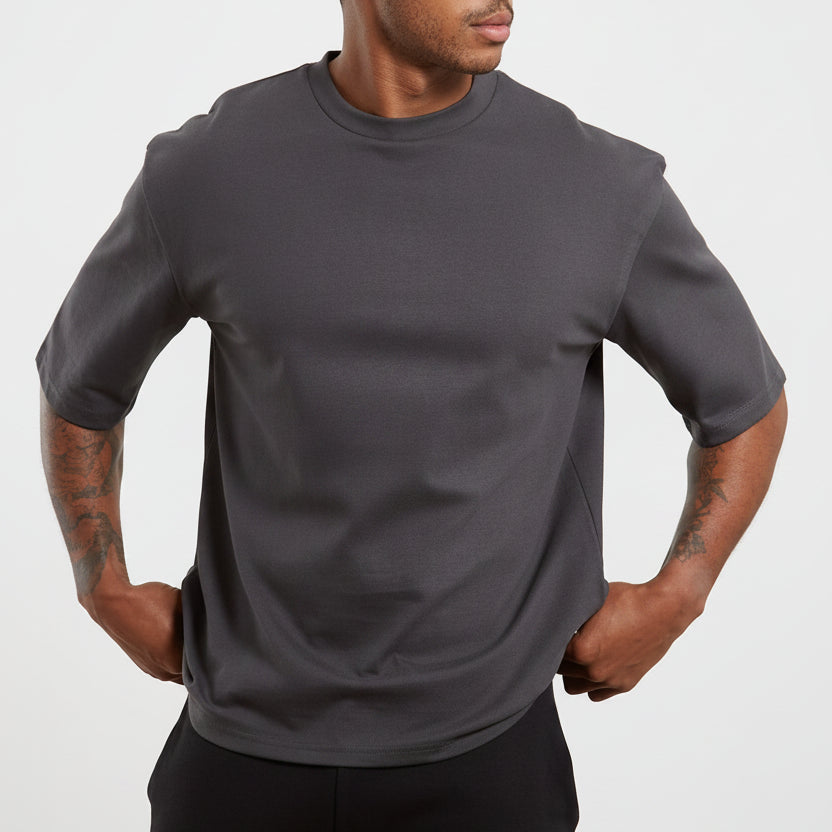 T-shirt Oversized Core - Cinzento Onyx