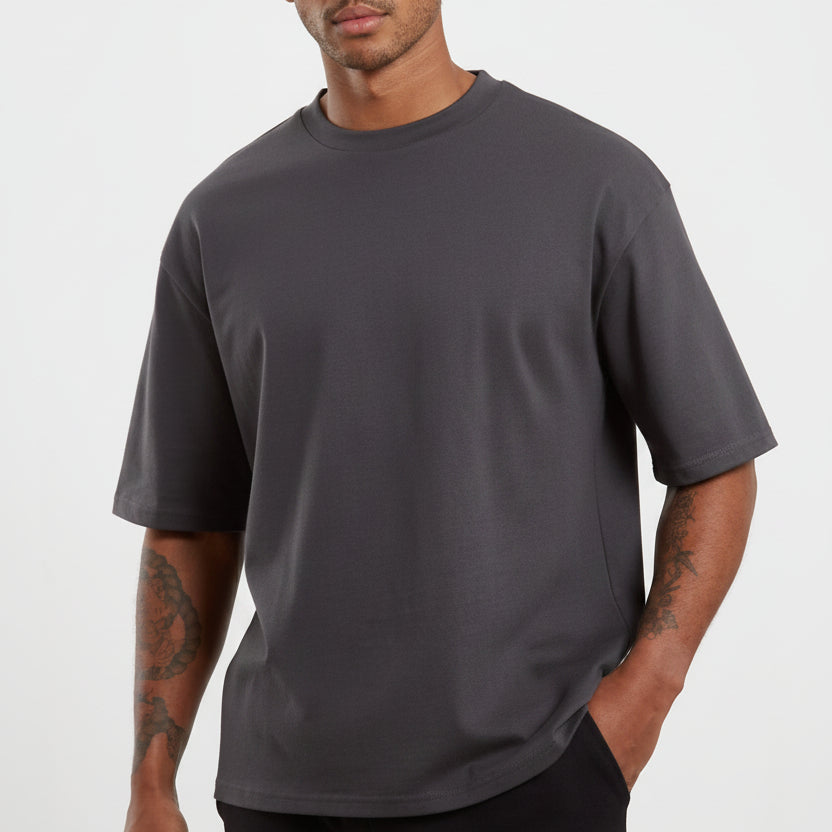 T-shirt Oversized Core - Cinzento Onyx