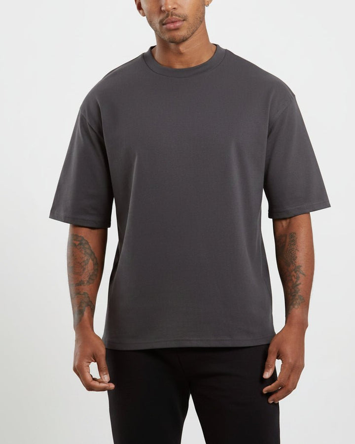 Vorti Core Oversized T-Shirt - Onyx Grey T-Shirts & Tops - Vorti