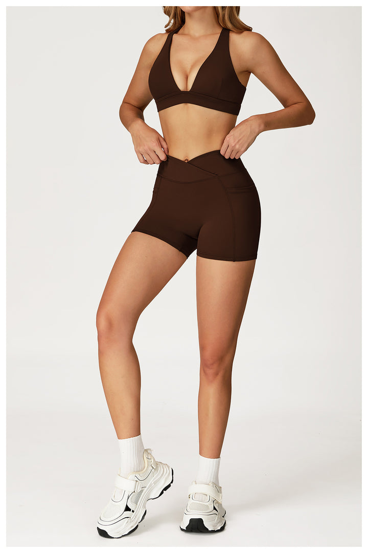 Vorti Deep V Neck Sports Bra