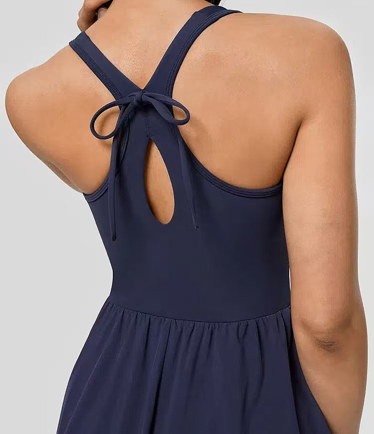 Vestido Deportivo de Tenis para Mujer sin Mangas con Sujetador Integrado