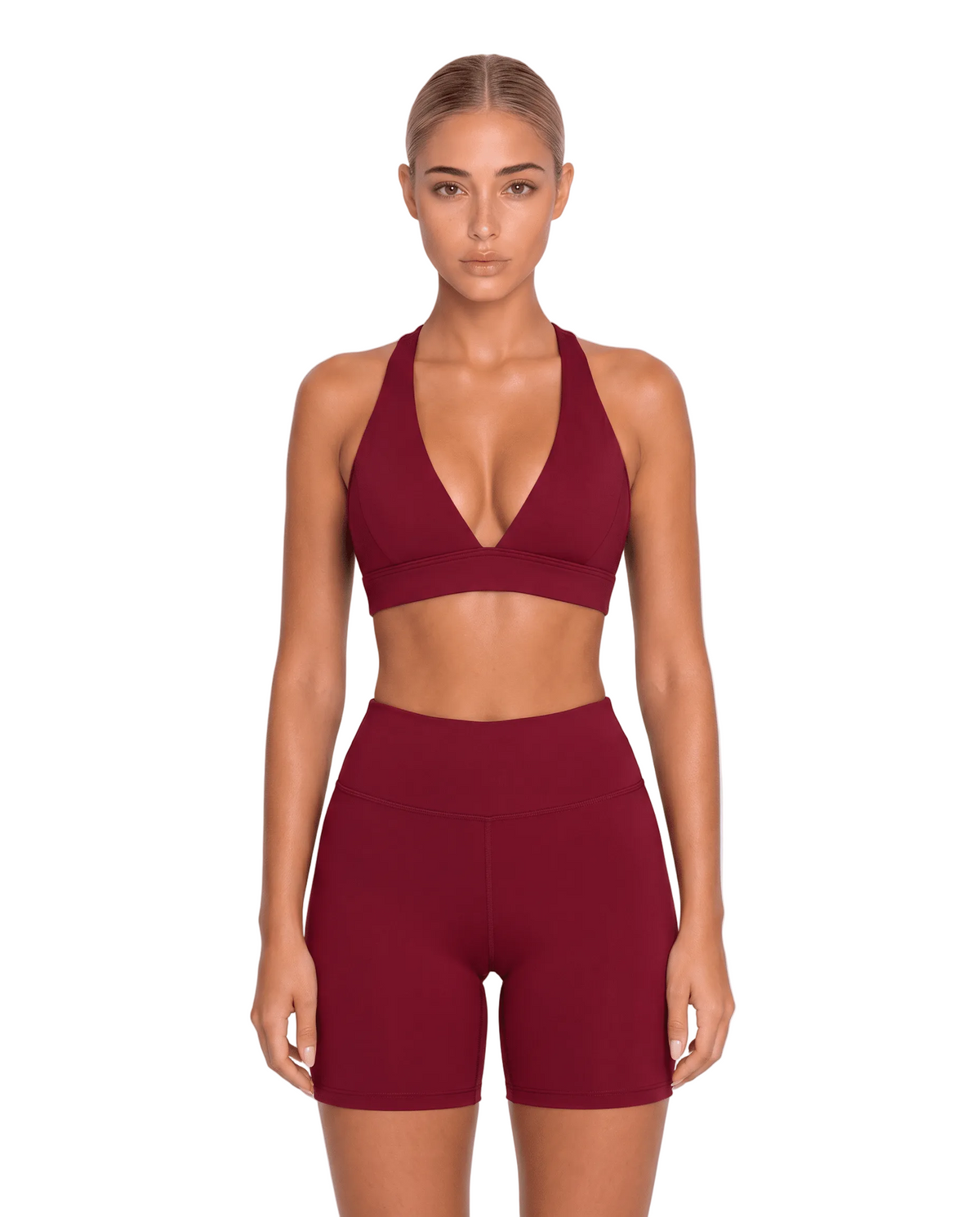 Vorti Deep V Neck Sports Bra 0 - Vorti
