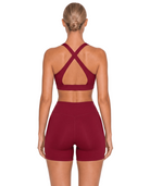 Vorti Deep V Neck Sports Bra 0 - Vorti