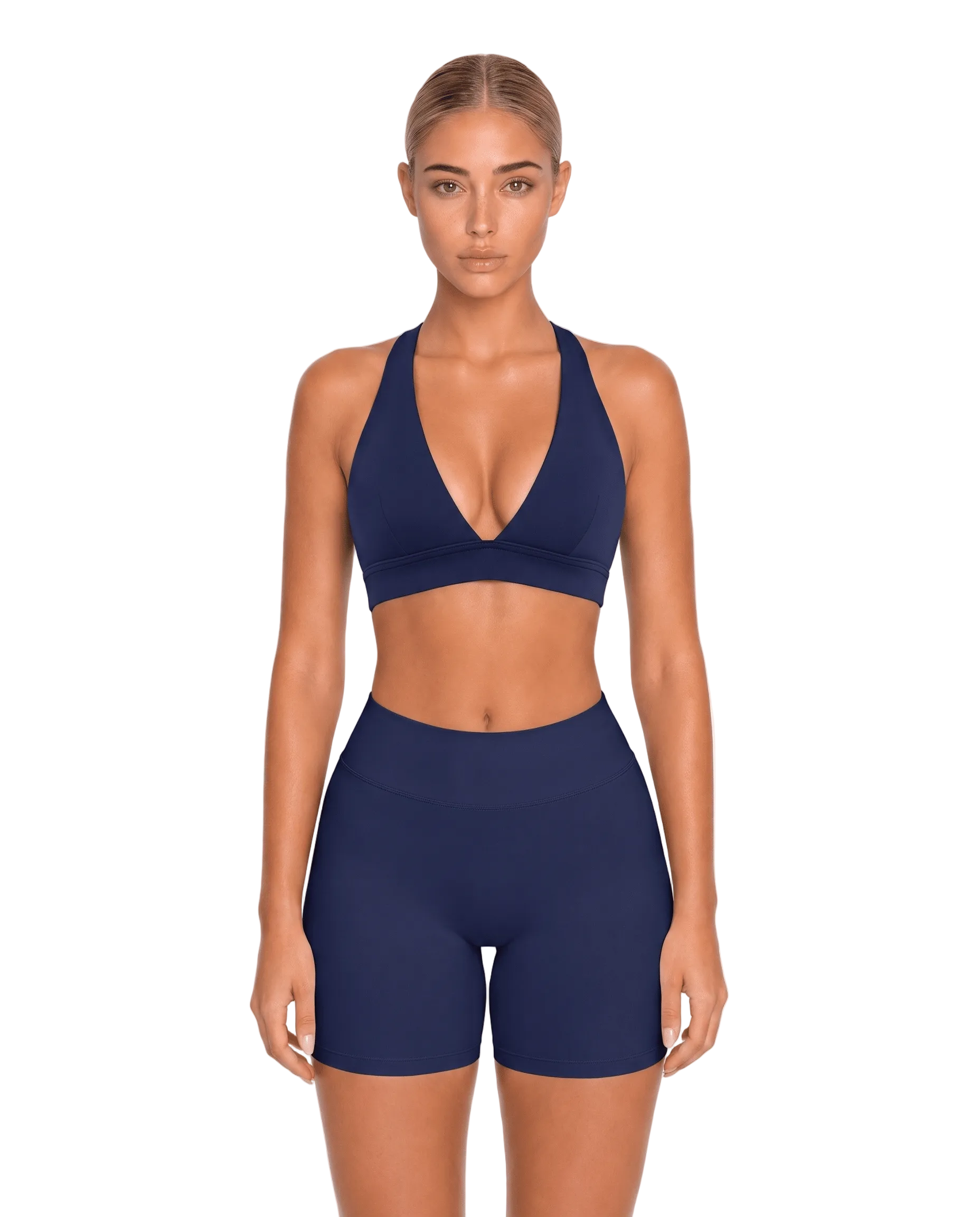 Vorti Deep V Neck Sports Bra 0 - Vorti