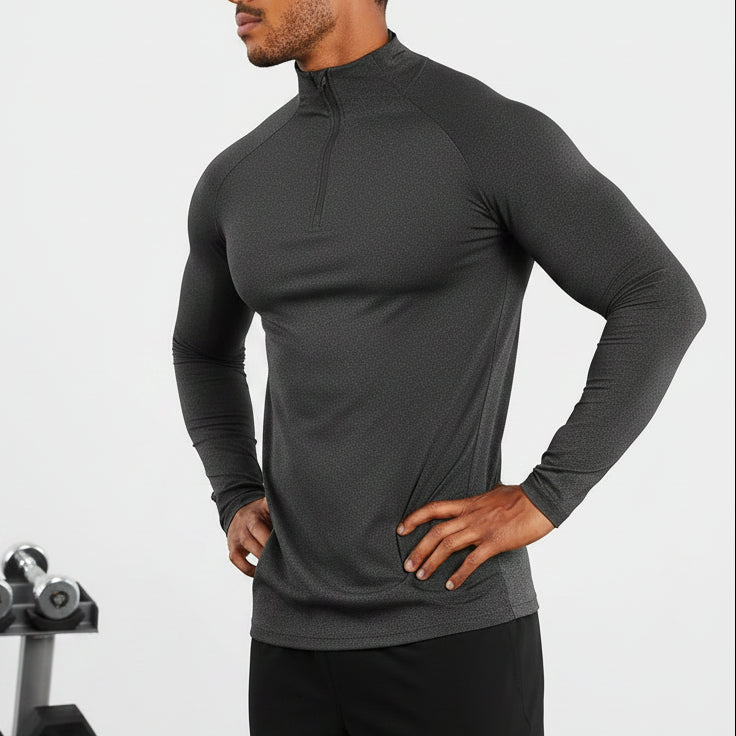Hybrid Everyday 1/4 Zip - Black Marl