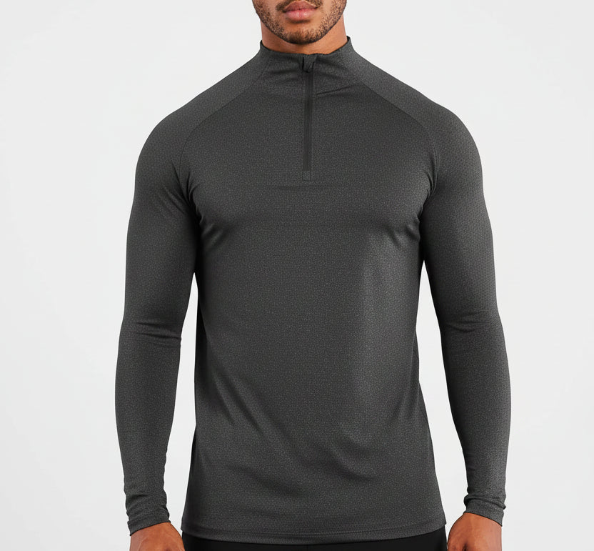 Hybrid Everyday 1/4 Zip - Black Marl