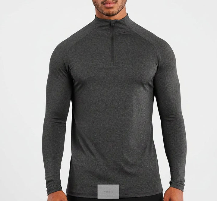 Vorti Hybrid Everyday 1/4 Zip - Black Marl