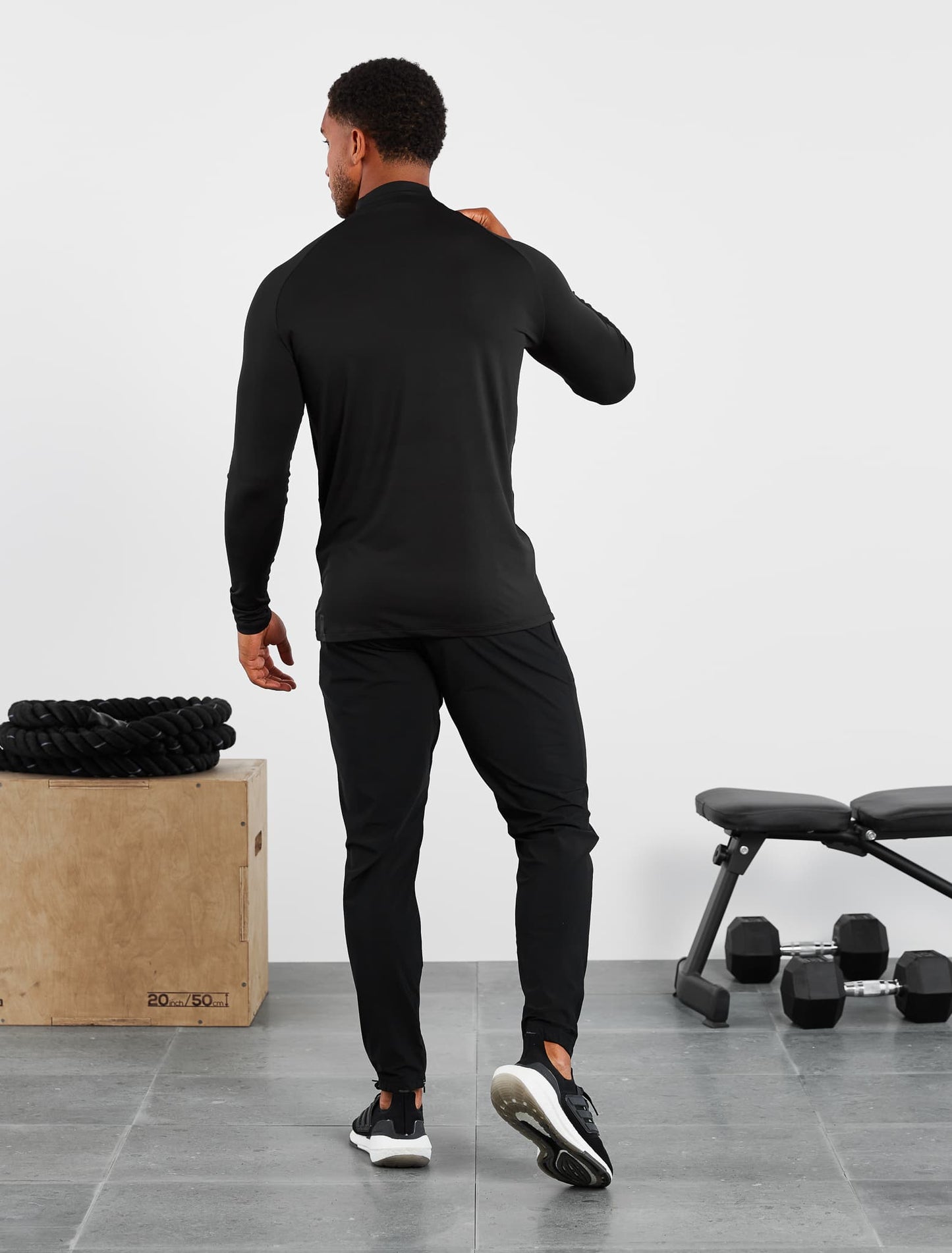 Camisola 1/4 Fecho Hybrid Everyday – Preto