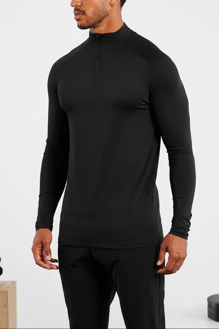 Camisola 1/4 Fecho Hybrid Everyday – Preto