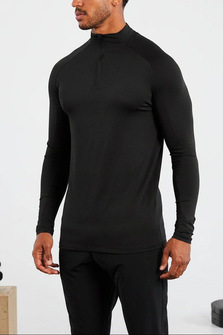 Vorti Hybrid Everyday 1/4 Zip - Black Jackets & Hoodies - Vorti