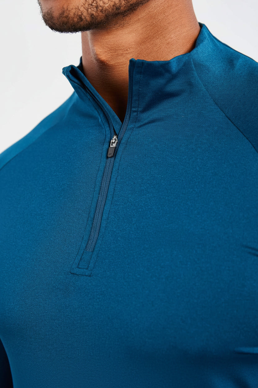 Hybrid Everyday 1/4 Zip - Blue Marl