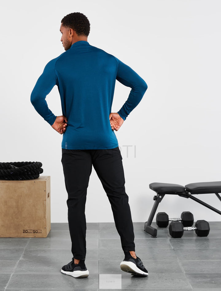Vorti Hybrid Everyday 1/4 Zip - Blue Marl