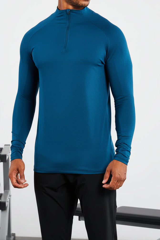 Hybrid Everyday 1/4 Zip - Blue Marl