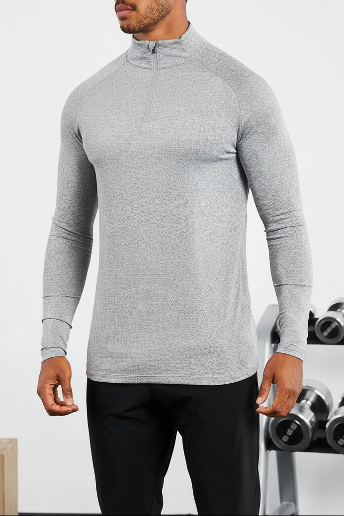 Hybrid Everyday 1/4 Fecho de Correr - Cinzento Mesclado