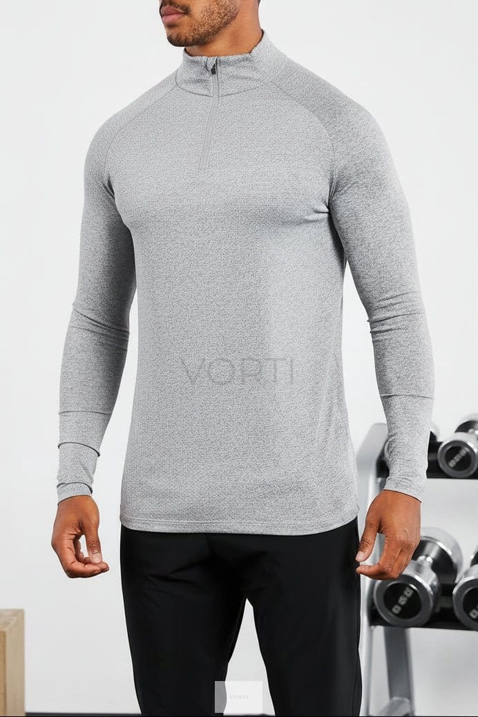 Vorti Hybrid Everyday 1/4 Zip - Grey Marl