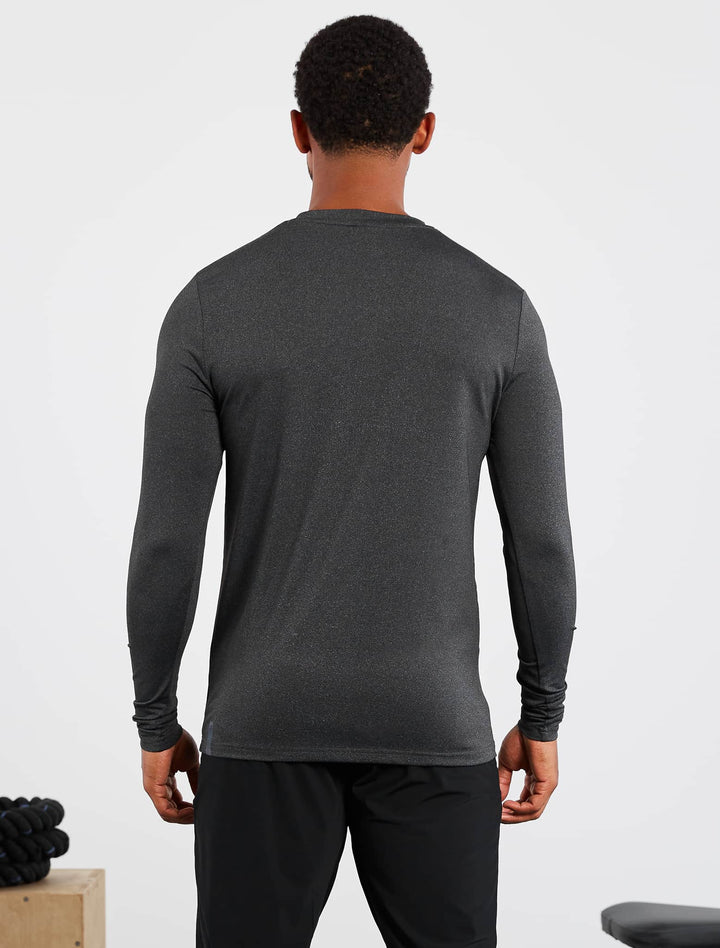Vorti Hybrid Everyday Long Sleeve - Black Marl T-Shirts & Tops - Vorti