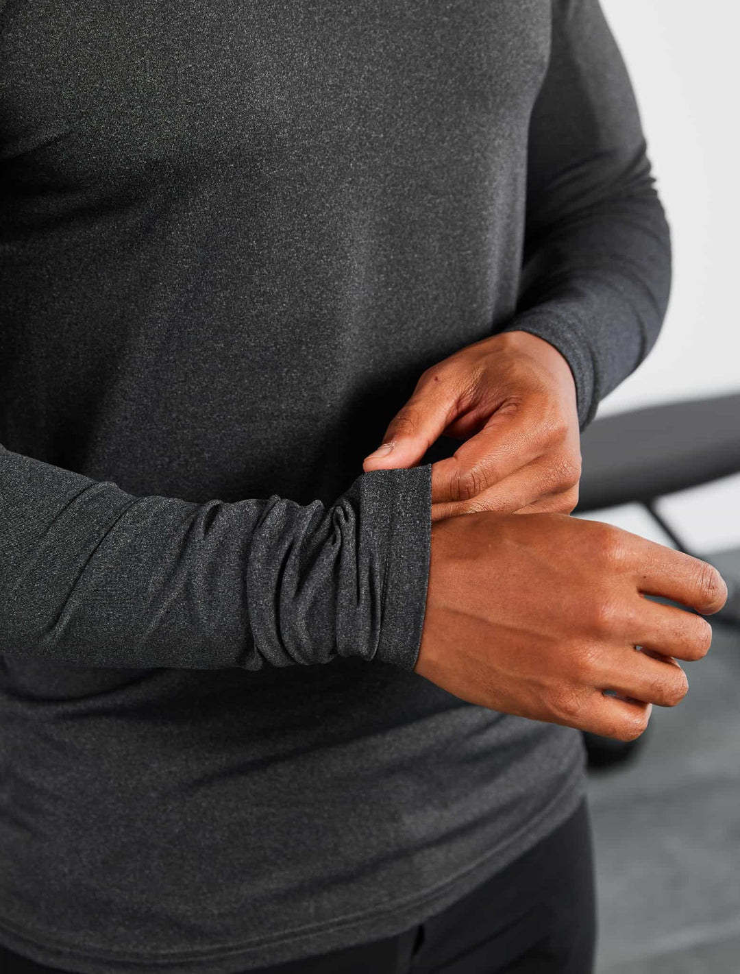 Vorti Hybrid Everyday Long Sleeve - Black Marl T-Shirts & Tops - Vorti