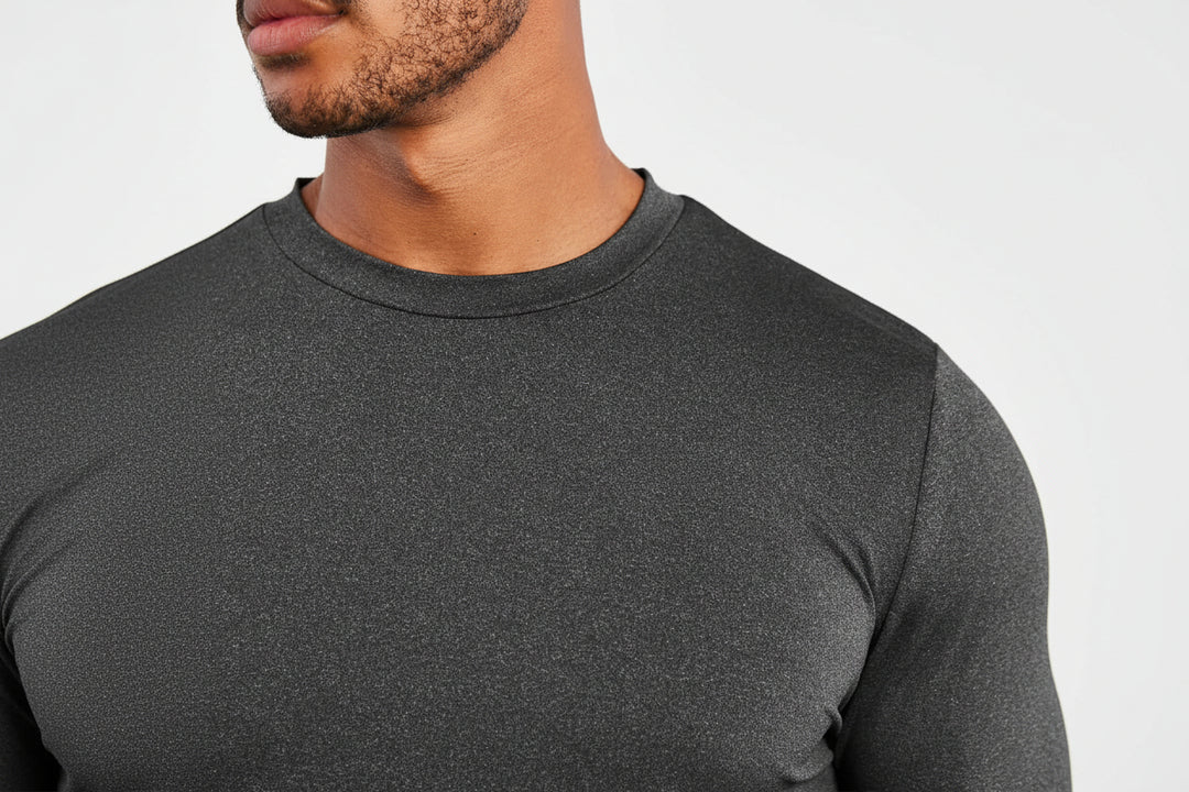 Vorti Hybrid Everyday Long Sleeve - Black Marl T-Shirts & Tops - Vorti