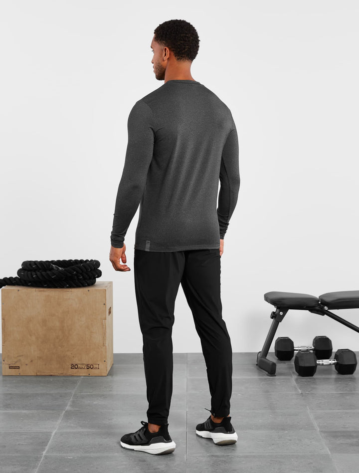 Vorti Hybrid Everyday Long Sleeve - Black Marl T-Shirts & Tops - Vorti