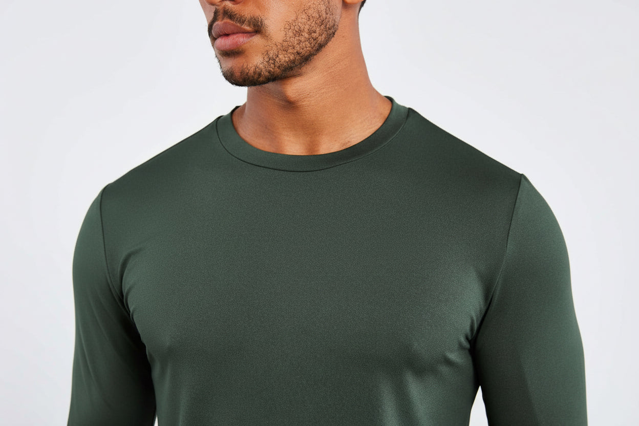 Hybrid Everyday Long Sleeve - Olive Marl