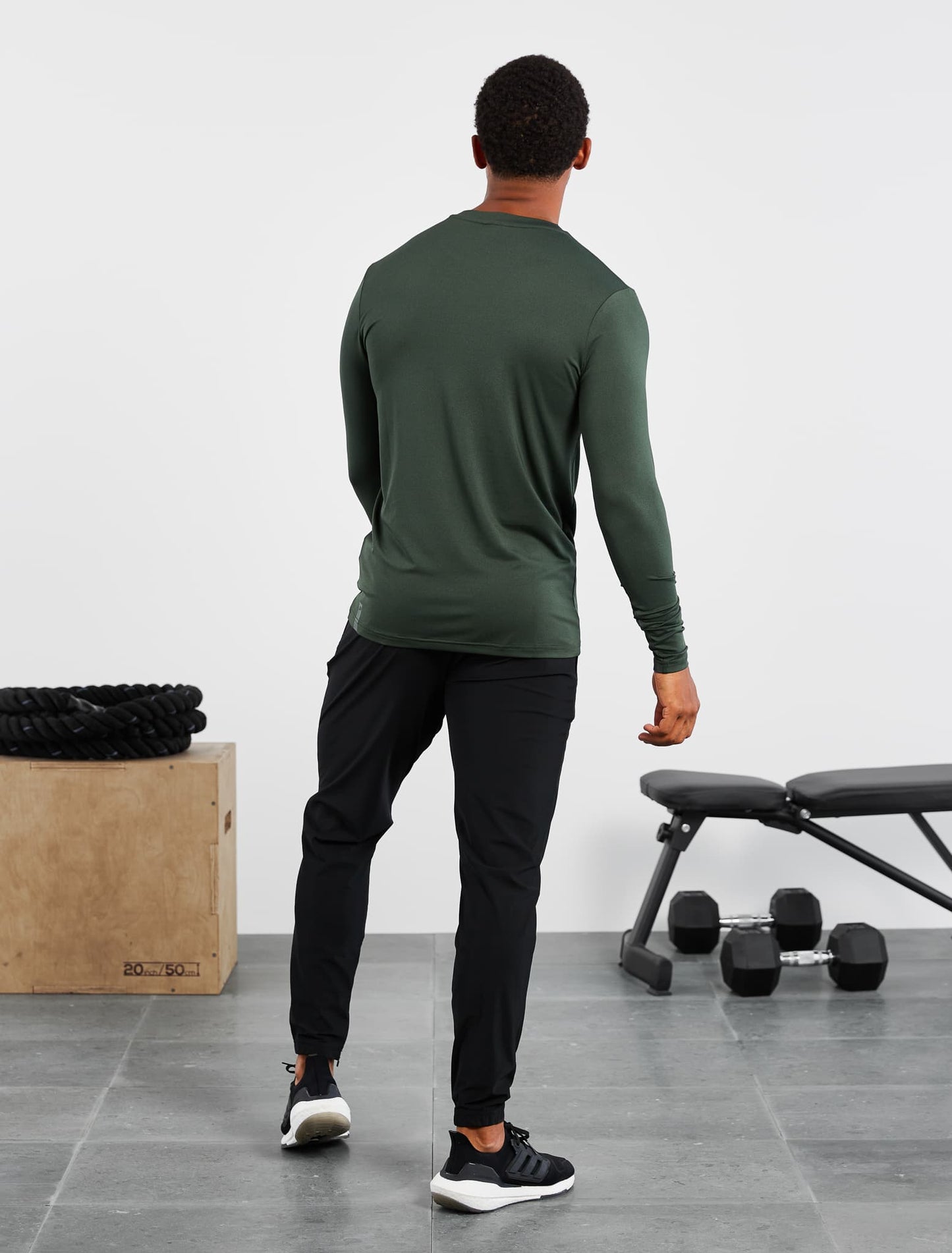 Hybrid Everyday Long Sleeve - Olive Marl