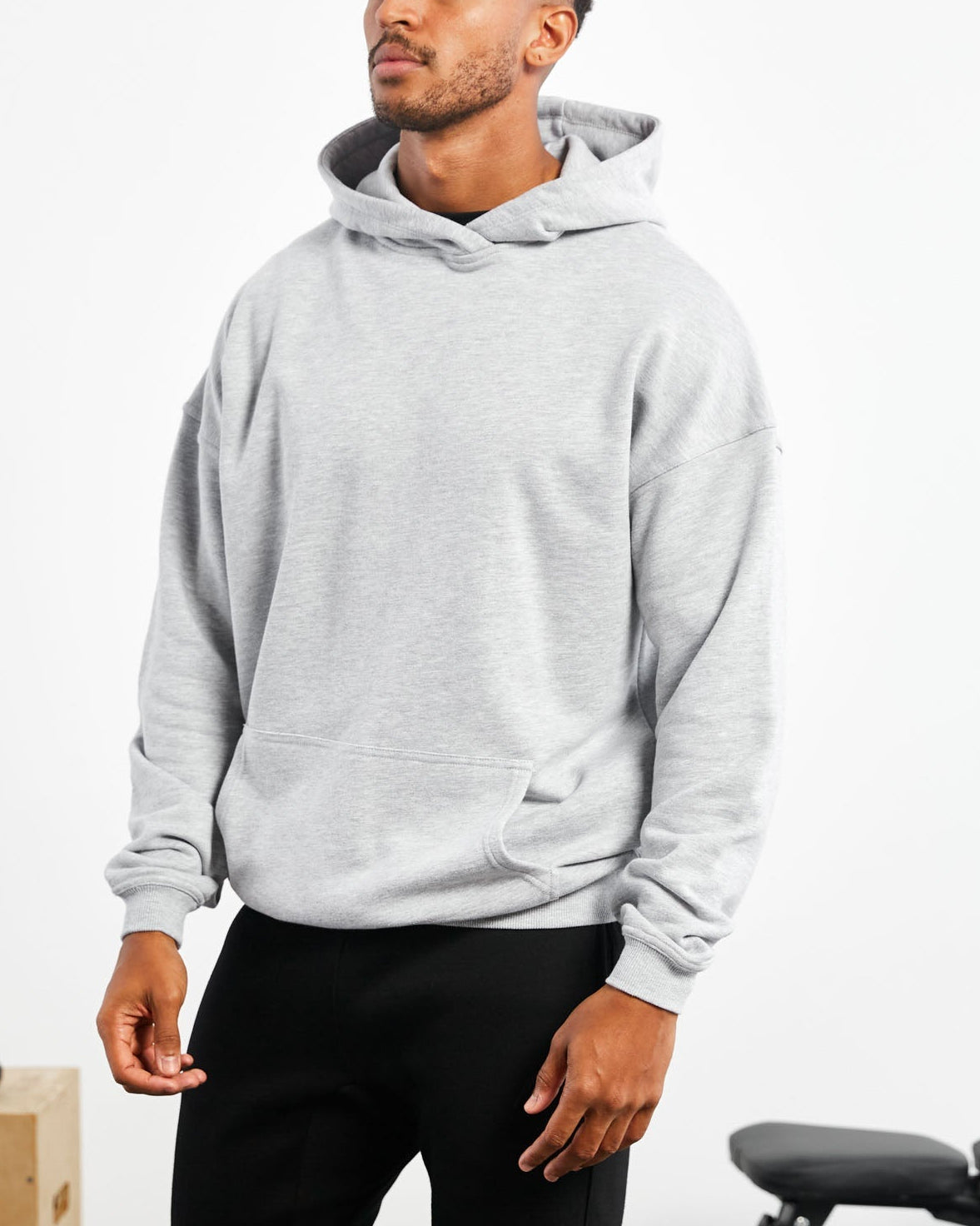 Oversized Hoodie - Grey Marl
