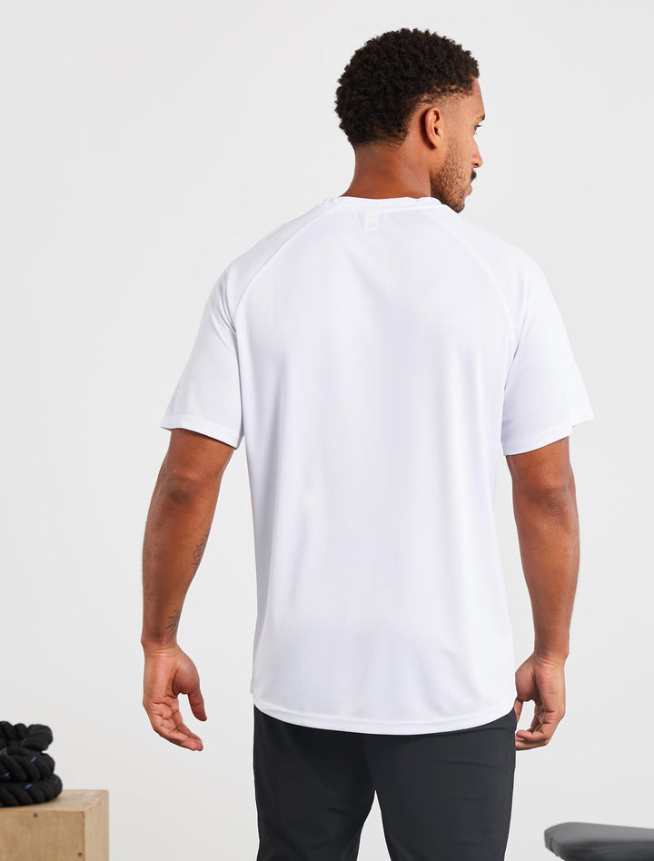 Vorti Relaxed Fit Training T-Shirt - White T-Shirts & Tops - Vorti