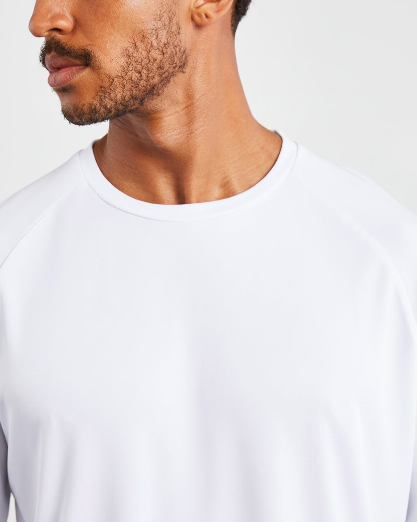 T-shirt de Treino de Corte Descontraído - Branco