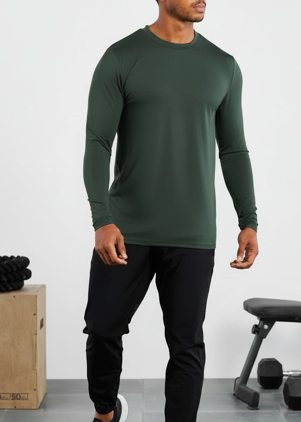 Vorti Training Long Sleeve T-Shirt - Dark Green T-Shirts & Tops - Vorti