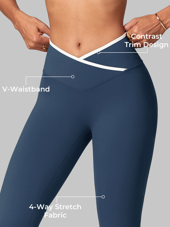 Vorti Kevie Trim Flare Leggings Leggings - Vorti
