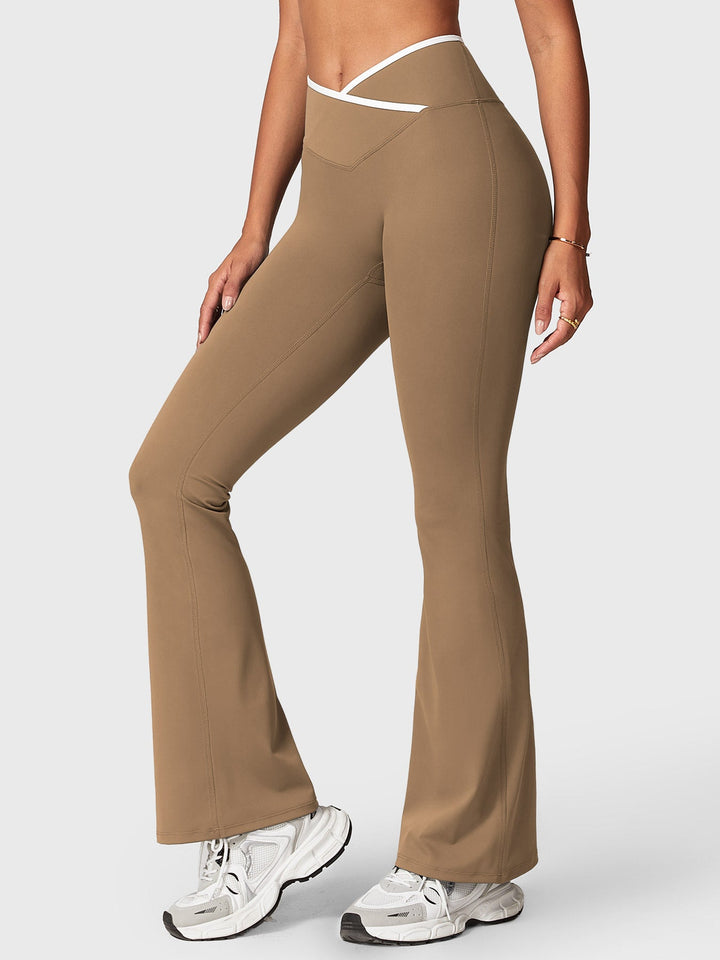 Vorti Kevie Trim Flare Leggings Leggings - Vorti