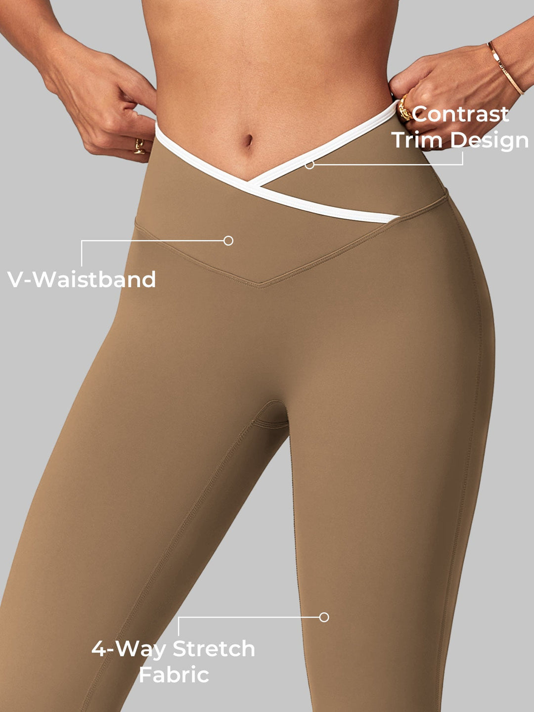 Vorti Kevie Trim Flare Leggings Leggings - Vorti