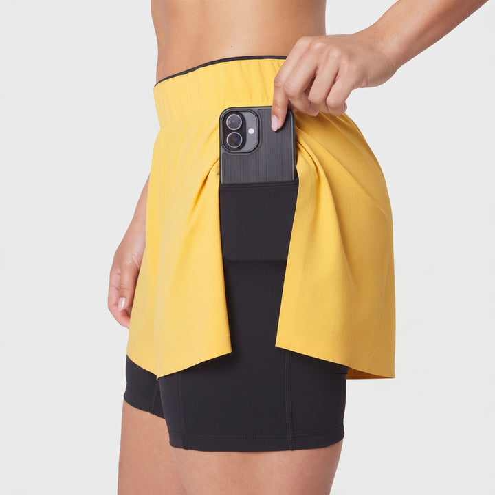 Vorti Side Split Liner Short - Amber