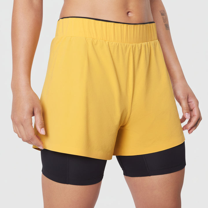 Vorti Side Split Liner Short - Amber