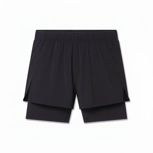Vorti Side Split Liner Short - Black
